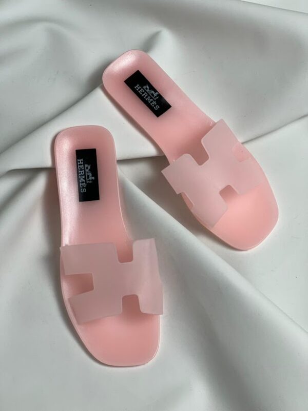 Baby Pink Hermes Slippers