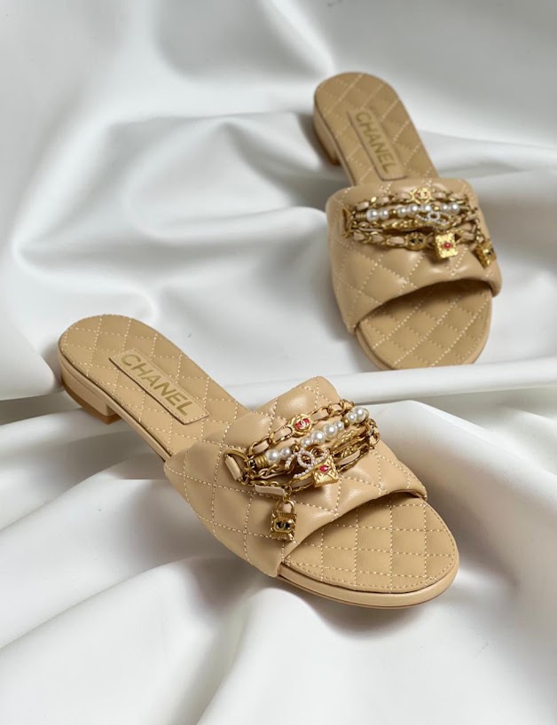 Chanel Beige Slippers for Women in Dubai - Elegant Comfort