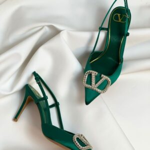 Green Color Valentino Heels for Women