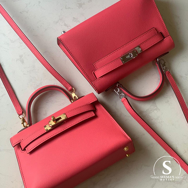 Hermes Mini Kelly Handbag in Red