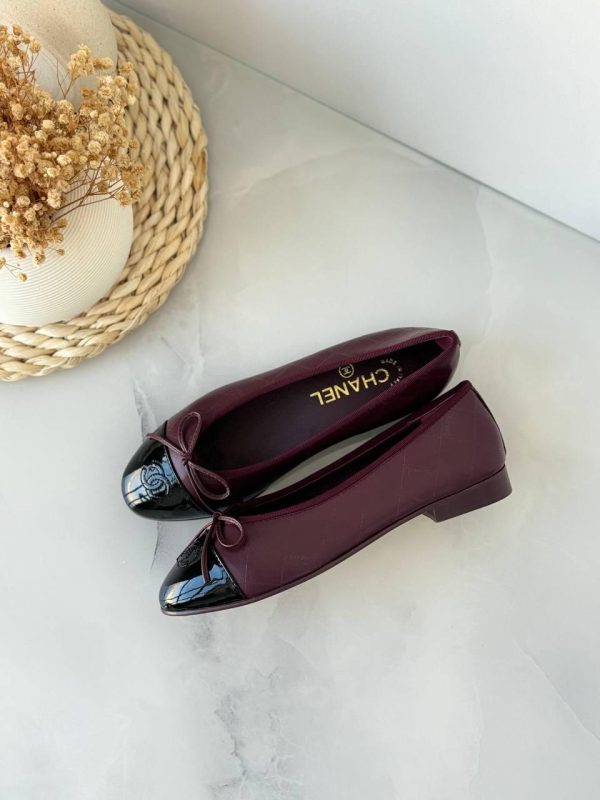 Ballet flats - Printed lambskin & patent calfskin