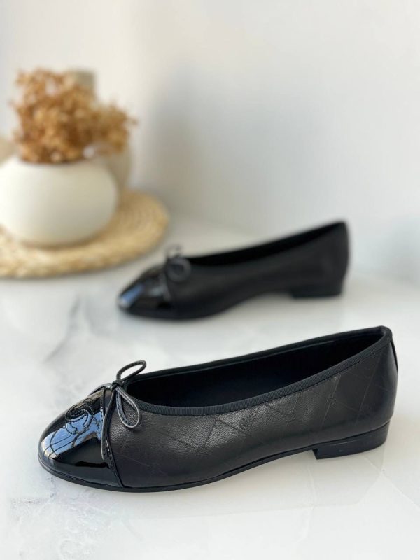 Ballet flats - Printed lambskin & patent calfskin