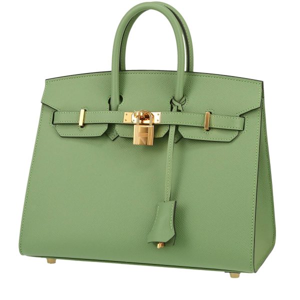 Birkin Sellier 30 Vert Criquet Epsom Gold Plated Y Stamp