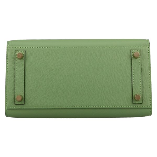 Birkin Sellier 30 Vert Criquet Epsom Gold Plated Y Stamp - Image 4