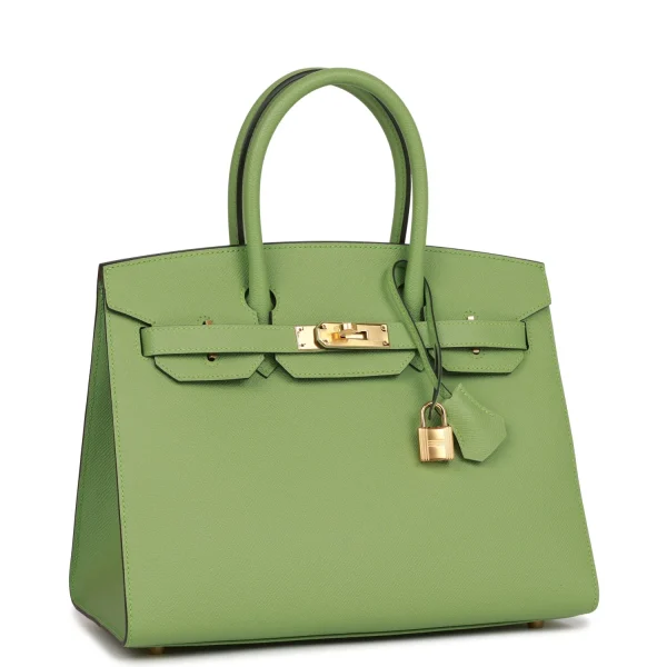 Hermès Birkin Sellier 30 Vert Criquet Epsom (Gold HW) - Image 5