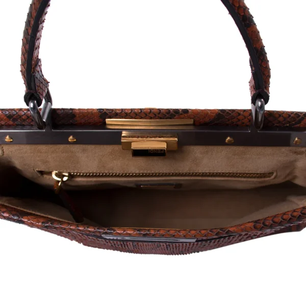Fendi Python Medium Peekaboo Bag - Image 4