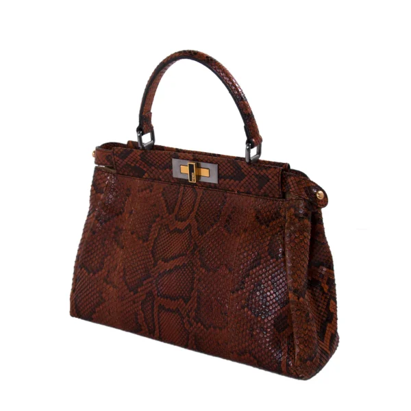 Fendi Python Medium Peekaboo Bag - Image 2