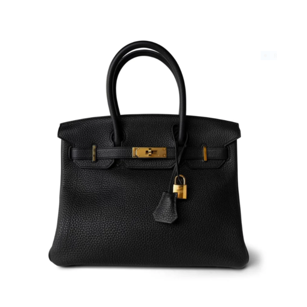 Birkin 30 Black Togo Gold Plated Y Stamp - Image 6