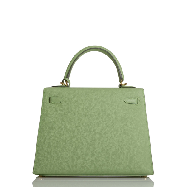 Birkin Sellier 30 Vert Criquet Epsom Gold Plated Y Stamp - Image 2